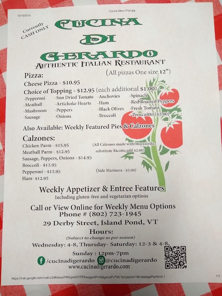 Cucina di Gerardo Menu image 1